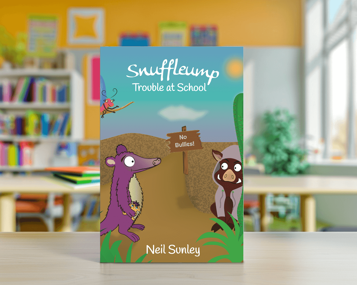 Snuffleump book on a table in a primary school classroom
