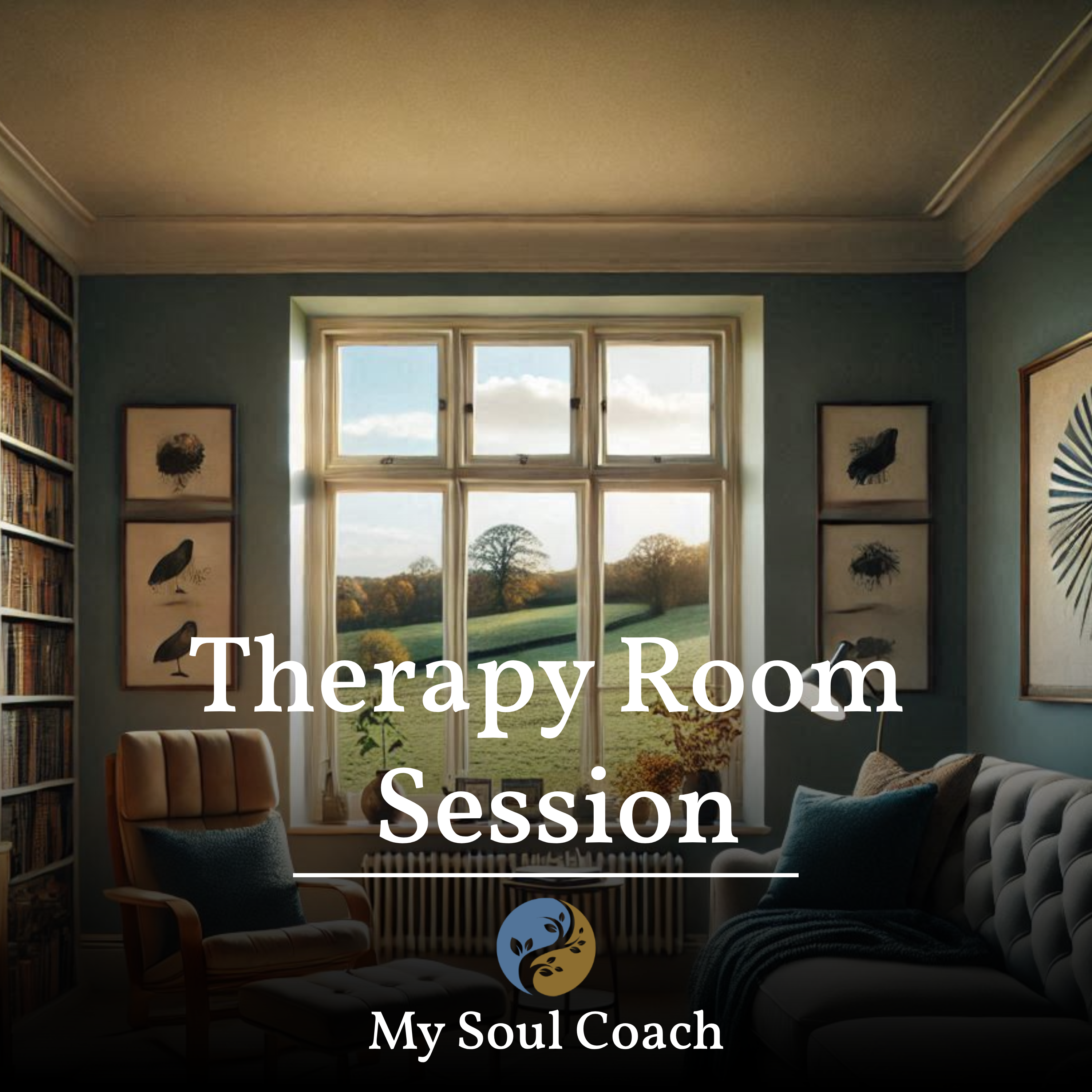 Cozy therapy room with armchair and scenic window – Face-to-face hypnotherapy sessions for anxiety, confidence, and personal growth in East Yorkshire.